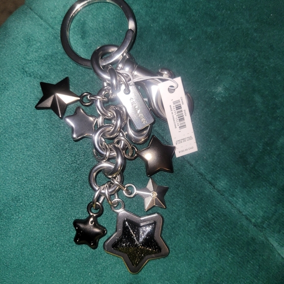 Coach Star Silver and Black Keychains - Picture 2 of 2